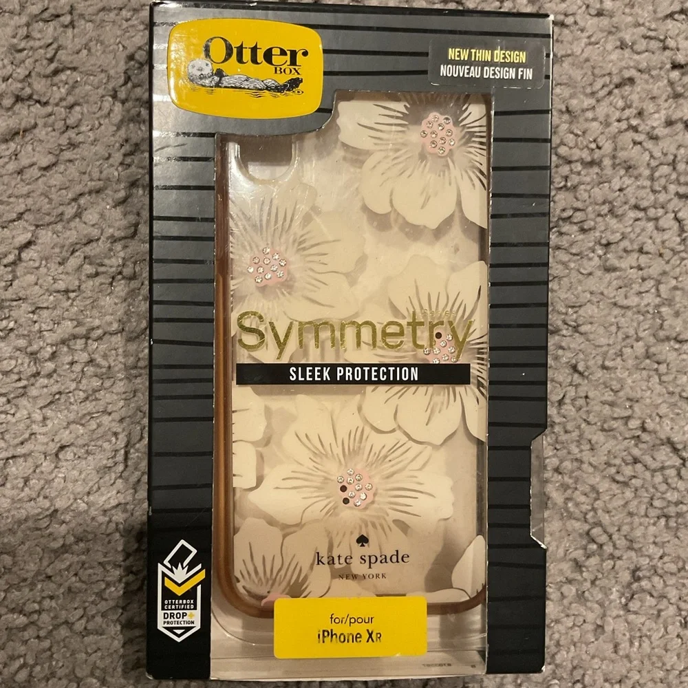 NWT OtterBox Symmetry iPhone XR Phone Case - Beige Floral Crystal Gift